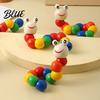 Toddler Caterpillar Toy Kids Wooden Bead Toy Educational Twisting for Fine Motor Skills Number Color Preschool Learning Toddlers Early Development