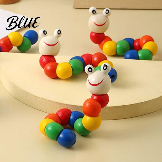 Toddler Caterpillar Toy Kids Wooden Bead Toy Educational Twisting for Fine Motor Skills Number Color Preschool Learning Toddlers Early Development