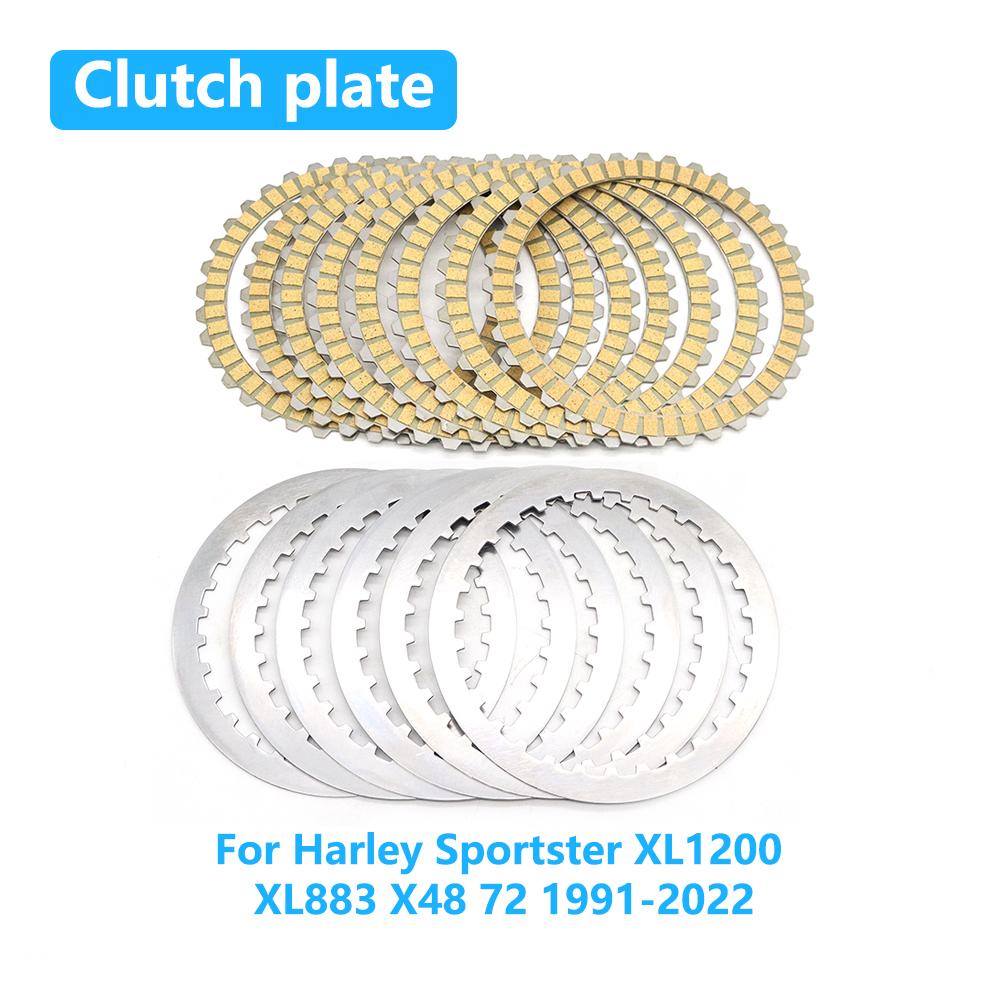 For Harley Sportster XL1200 XL883 XL 1200 XL 883 X48 1991-2022 Motorcycle Clutch Friction Disc Steel Plate Kit Accessories