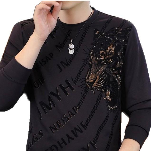 Men's Premium Velvet-Lined Round Neck Hoodie - Autumn/Winter Casual Long Sleeve Fashion
