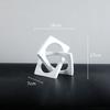Creative Creative Geometric Ring Sculpture White Cross Square Hollow Winding Ornaments Decorative Figurines Home Decoration Acce