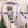 Pink Pink Tinsel Garland Shiny Christmas Party Props Christmas Snowflake Pendant  Christmas Decor