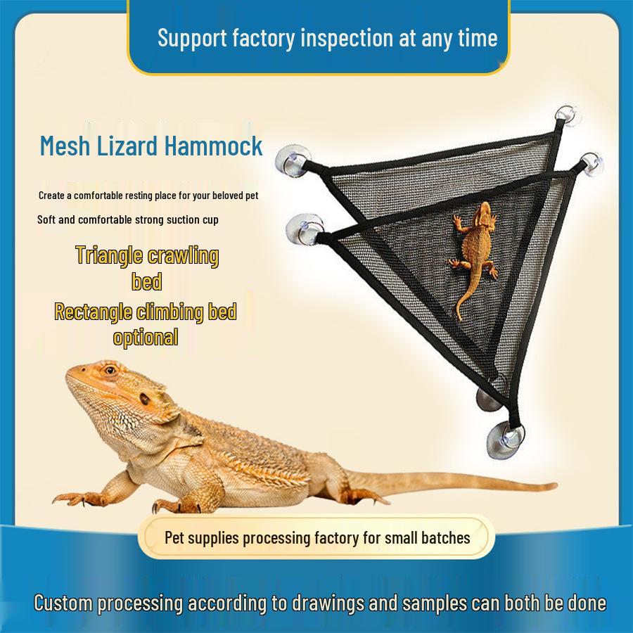 Echsen- & Kleintier-Hängematte - Atmungsaktives Kletternetz und Spielzeugschaukel für Reptilien
