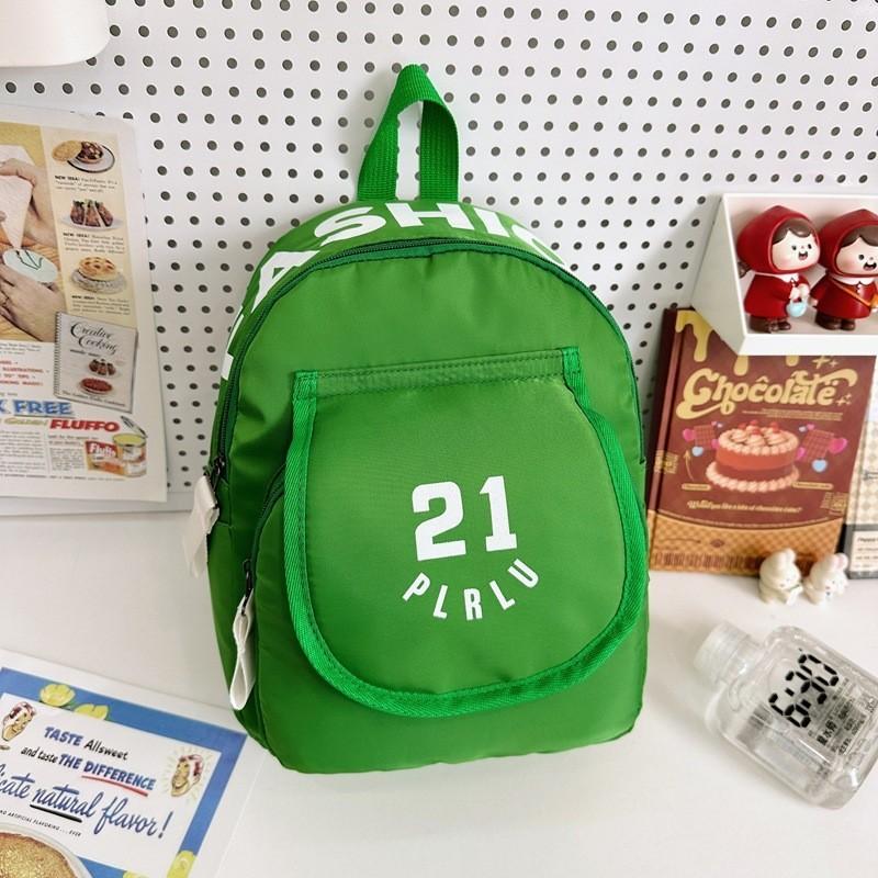 Adorable Nylon Cartoon Backpack For Boys And Girls Perfect For Preschool зелёный