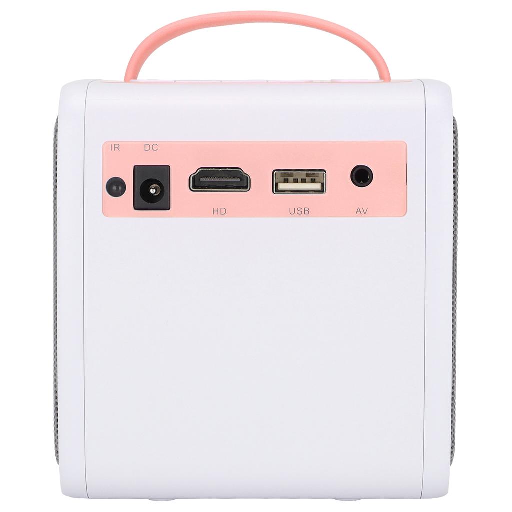 Mini Projector 1080P 2W Loudspeaker Soft Harmless Light 30000 Hours Durable Portable Projector for