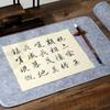1pc Calligraphy Felt Mat, Thick Desk Pad for Chinese/Japanese Painting & Sumi Ink Writing on Xuan Paper, Gray Protector,feutrine