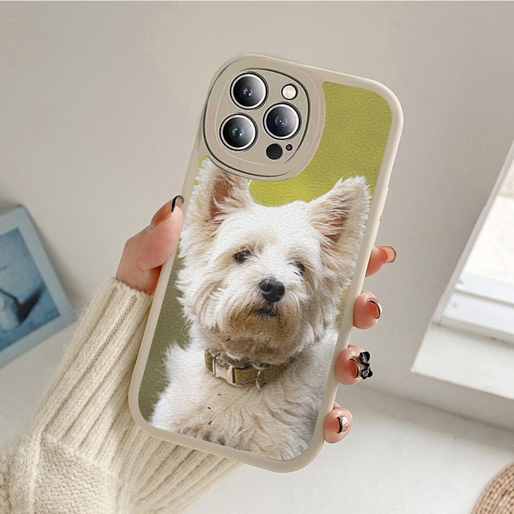 West Highland Terrier Westie Phone Case for Iphone 13 12 11 14 Pro MAX MiNi 7 8 14 Plus XS XR 13 Pro Lambskin Protective Covers