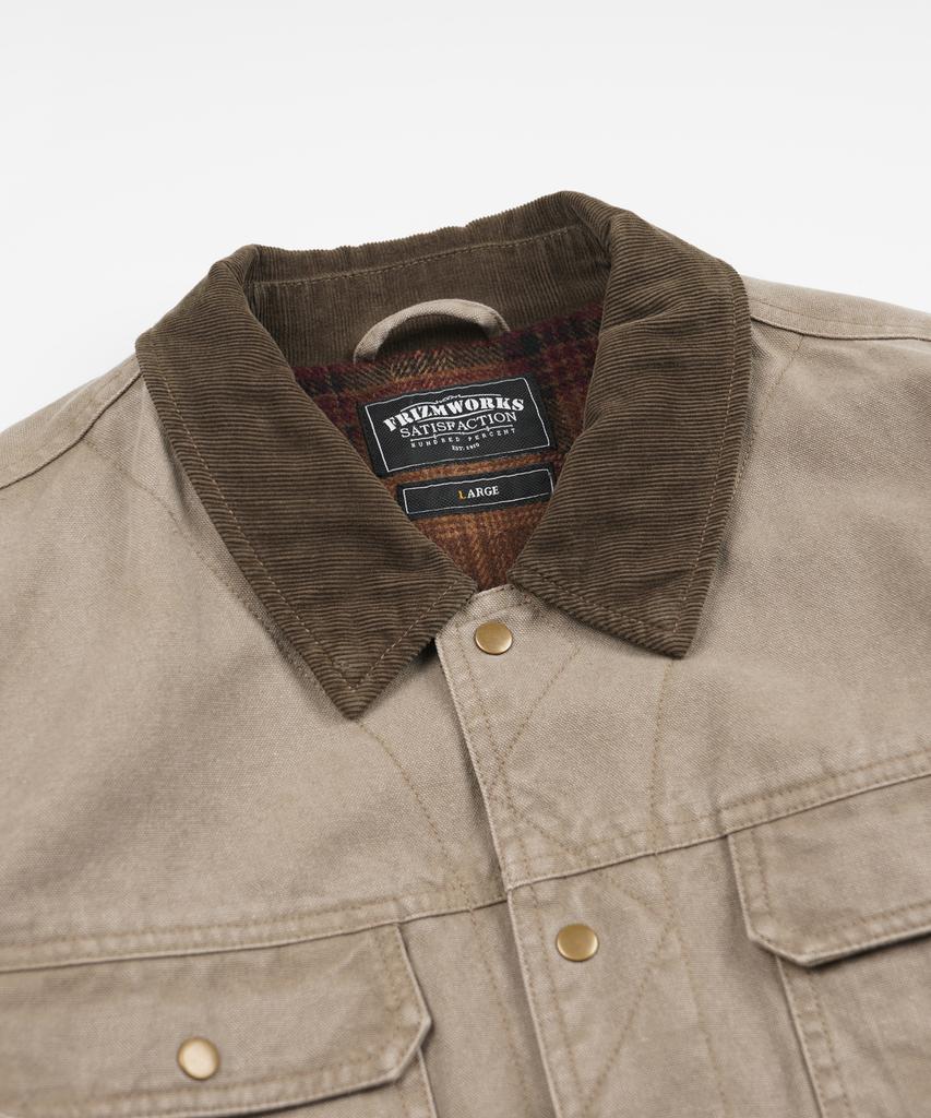 FRIZMWORKS Heavy Canvas Storm Trucker Jacket _ Mud