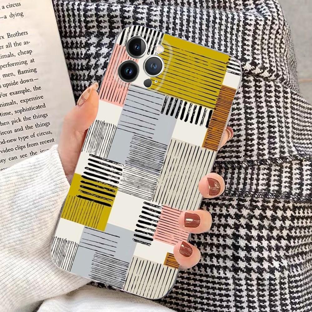simple line design  Phone Case For iPhone 15 14 11 12 13 Mini Pro XS Max Cover 6 7 8 Plus X XR SE 2020 Funda Shell