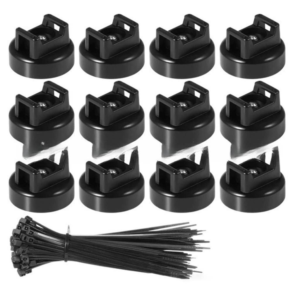 12/15/20/28Pcs Car Wiring Strip No Drilling or Adhesives Multi Use Holder Cable Tie Magnets Wire Management Bases Heavy Duty