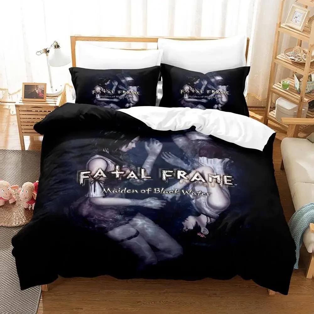 FATAL FRAME Bedding Set Single Twin Full Queen King Size Bed Set Adult Kid Bedroom Duvet Cover Sets Game Anime Bed Sheet Set