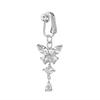 Non-Piercing Butterfly Fake Belly Piercing Butterfly Clip On Umbilical Navel Crystal Fake Piercing Fake Clip Belly Button Rings