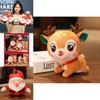 Charming 20cm Santa Deer Plush Stuffed Doll For Festive Christmas Gifts