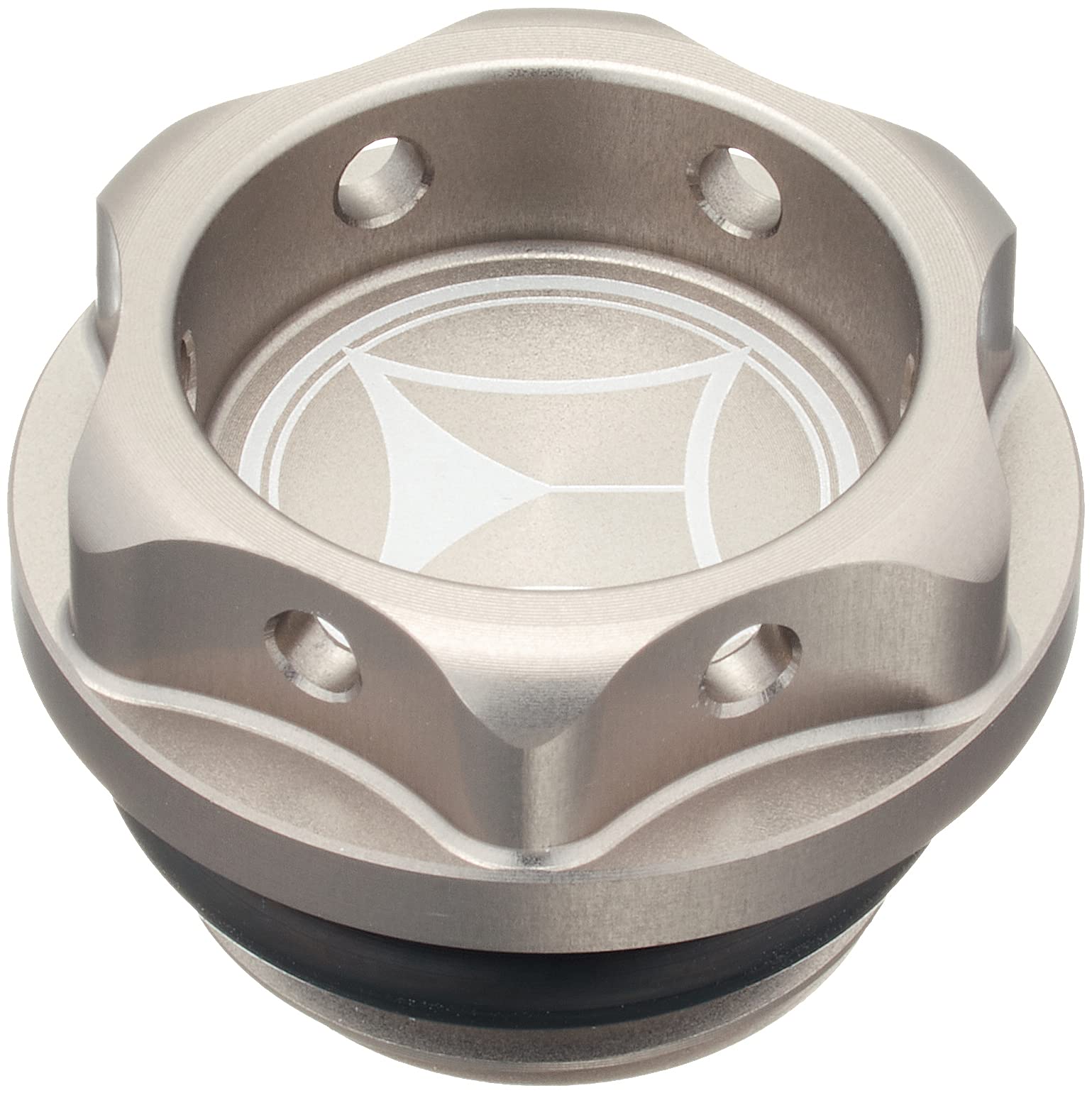 

Крышка маслозаливной горловины MORIWAKI M20 x P2.5 корончатого типа, титановое золото 01561-211K2-G0