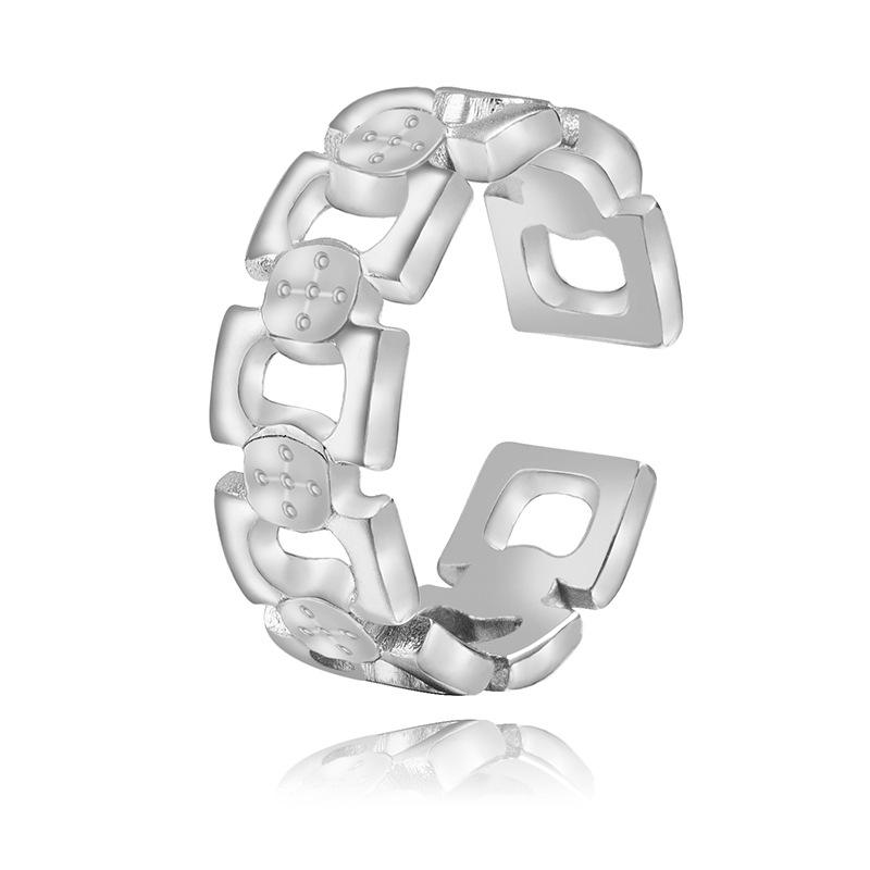 Ανοιχτό Ρυθμιζόμενο Δαχτυλίδι Τιτάνιο Ατσάλι Επικαλυμμένο με Αληθινό Χρυσό Δεν Ξεθωριάζει Μόδα Ευέλικτο Ελαφριά Πολυτέλεια Δαχτυλίδι από Ανοξείδωτο Ατσάλι