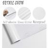 High Gloss PVC Pearl Film – Waterproof Self-Adhesive Wallpaper for Wardrobe, Kitchen, Furniture (Black/White)
