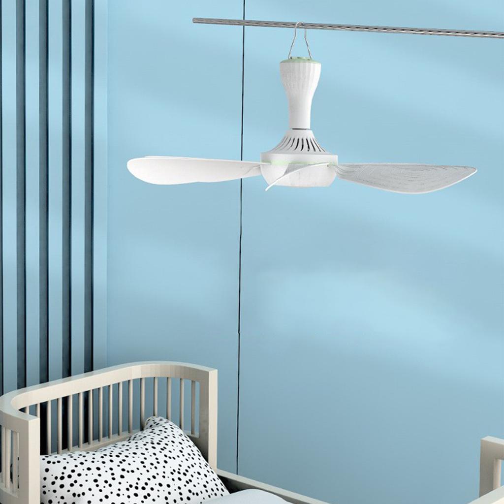 USB Operated Ceiling Fan, 17in Small Portable Ceiling Fan,  USB Tent Fans For Rv, Camping, Outdoor Hanging Gazebo Tents Ceiling Canopy Dorm Room Fan,