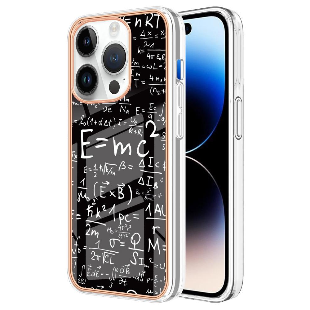 Suitable for iPhone15 mobile phone case 14plus cartoon painted electroplating anti-drop case 13Pro leopard print case