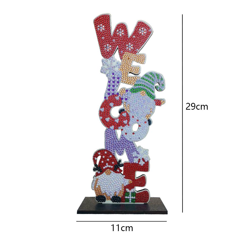 

1Set Christmas Diamond Painting Decorations Handicraft Diamond Art Ornaments 5D DIY Crystal Painting Ornament for Children Gift