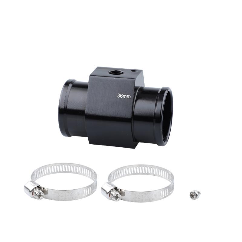 Universal Blue/Black Water Temperature Temp 26mm-40mm Sensor Gauge Joint Pipe Radiator Hose Adapter with 2 Clamps