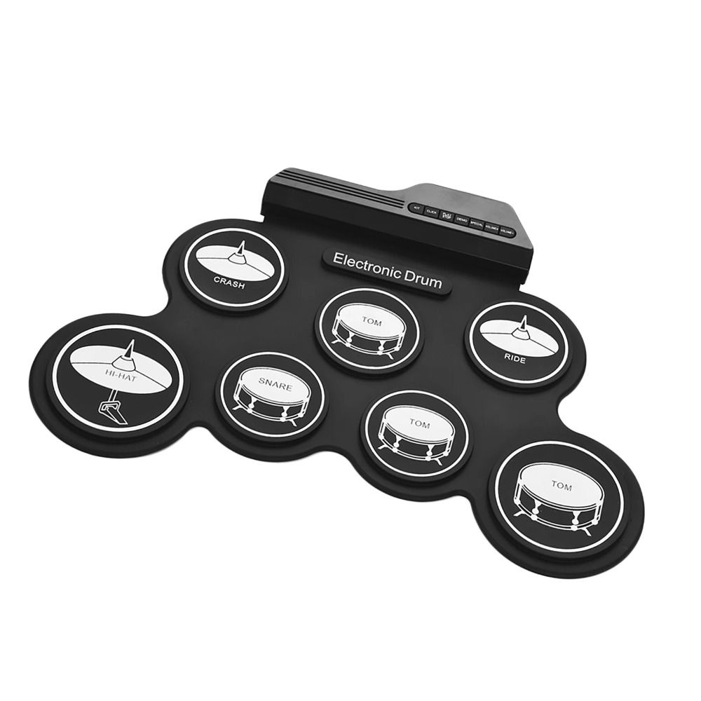 1 Box with Sound Effect Pattern Electronic Drum Set USB Folding Music Drums for Beginner Practice