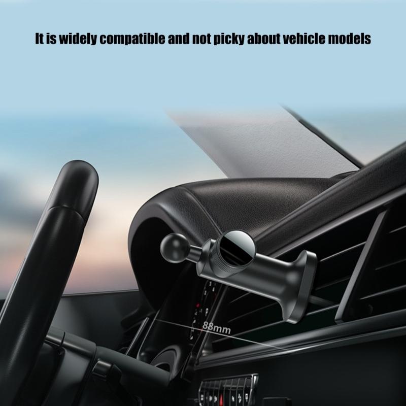 Clipes de Saída de Ar Gancho Giratório para Saída de Ar Suporte de Carro Junta Esférica 17mm Suporte de Pegada para Suporte Carregador de Telefone