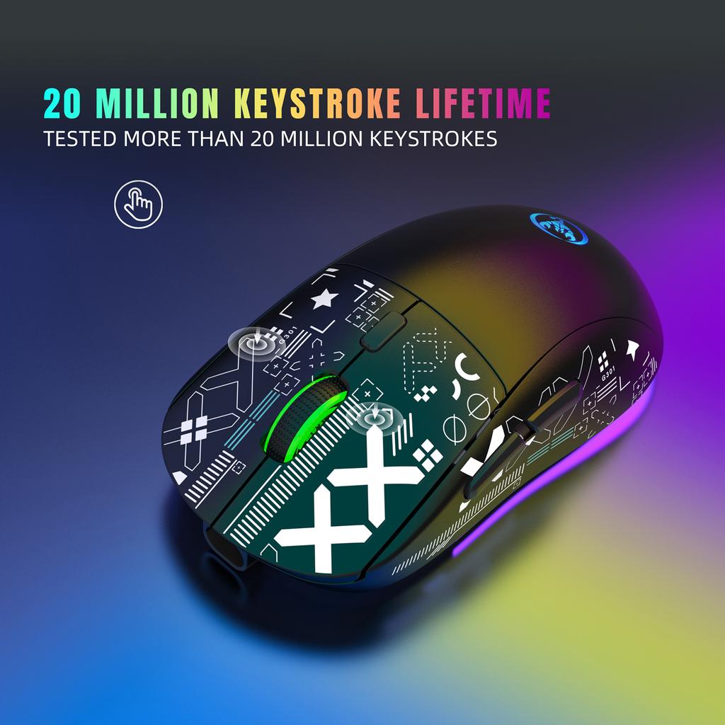 HXSJ Kombinace klávesnice a myši Drátová K68 RGB Streamer Mini Herní klávesnice Membránová klávesnice a