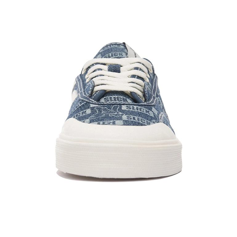 Li Ning 50/50 Canvas Stoff Rutschfest Langlebig Leicht Low Top Skate Schuhe Herren Sneaker Blau AECS023-2