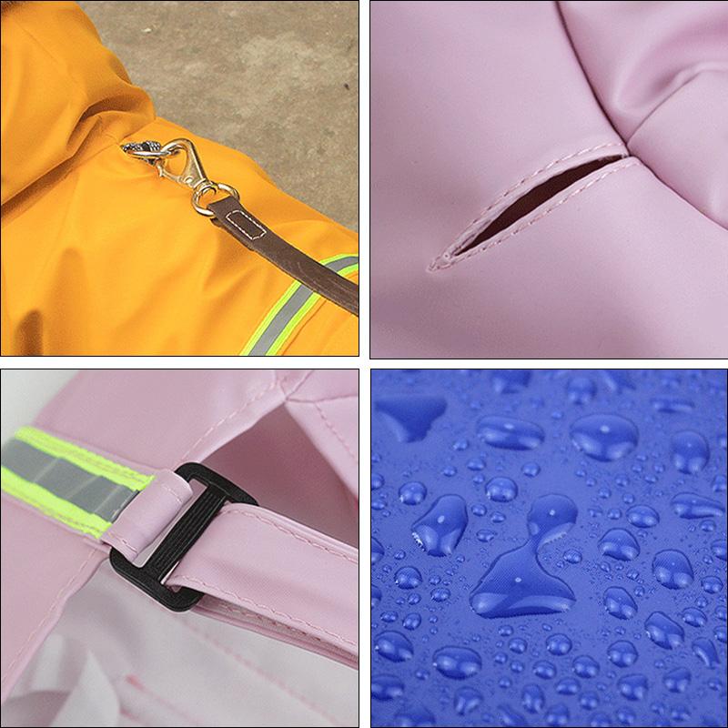 Waterproof Puppy Big Dog Hooded Raincoat for Small Large Dogs Reflective Pet Dog Clothes Labrador Golden Retriever Rain Coats