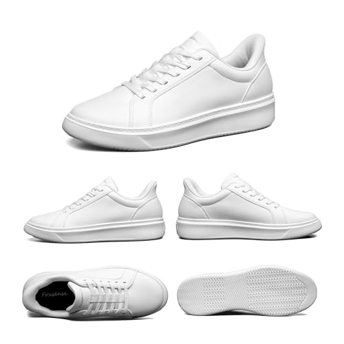 Foxsense Sneakers [Easy to put on while standing, recommended by physical therapists] Walking Shoes, Lace-up Casual Business Shoes for Men and Women,
