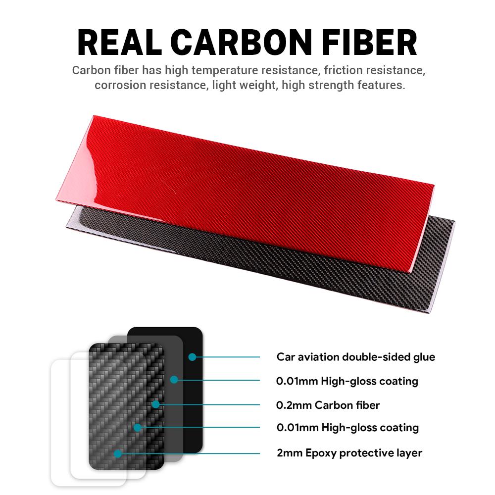 Real Soft Carbon Fiber For Tesla Model 3 Highland 2025 Co-pilot Instrument Console Panel Trim Sticker Car Interior Accessories