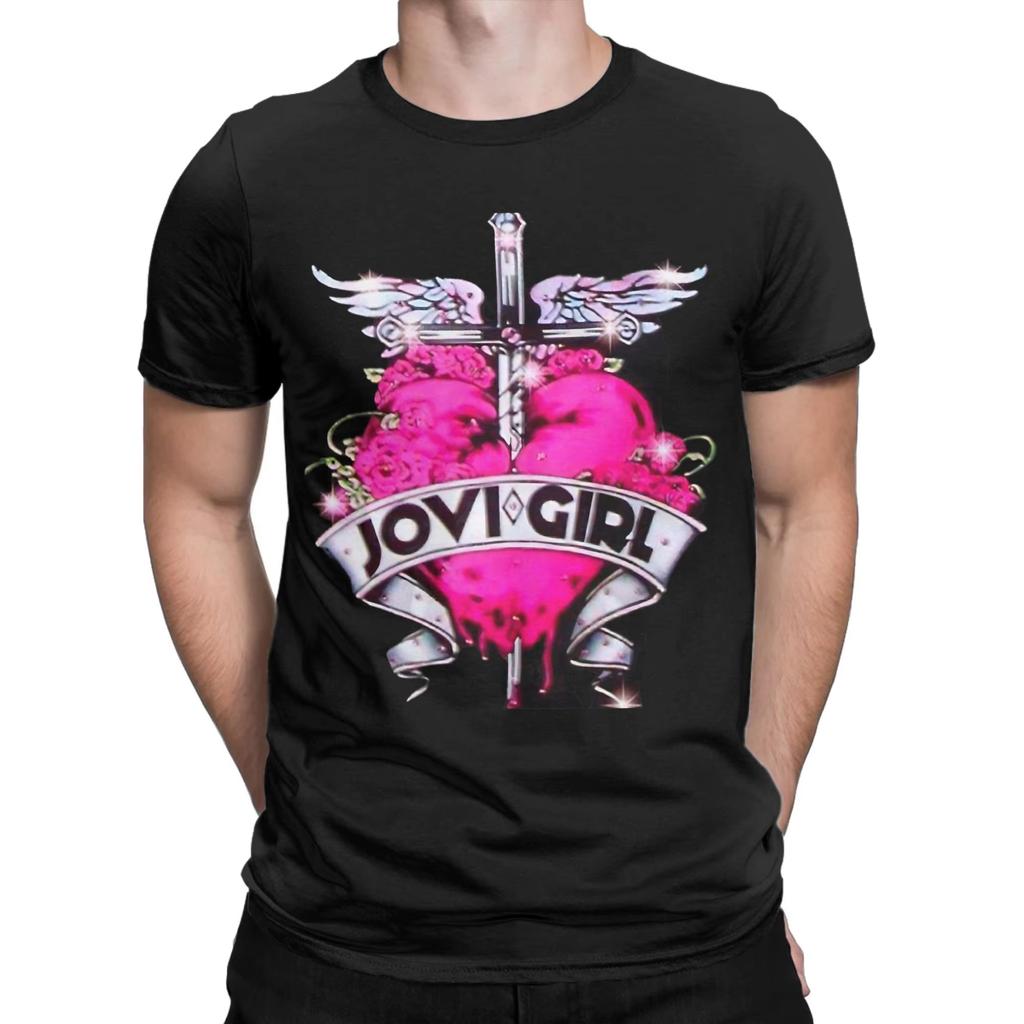 2026 Hard Rock Band Bon Jovi Classic Poster Print T-Shirt Women Men Cotton Solf Summer New Tee Streetwear Fashion Loose Oversized Top Short Sleeve