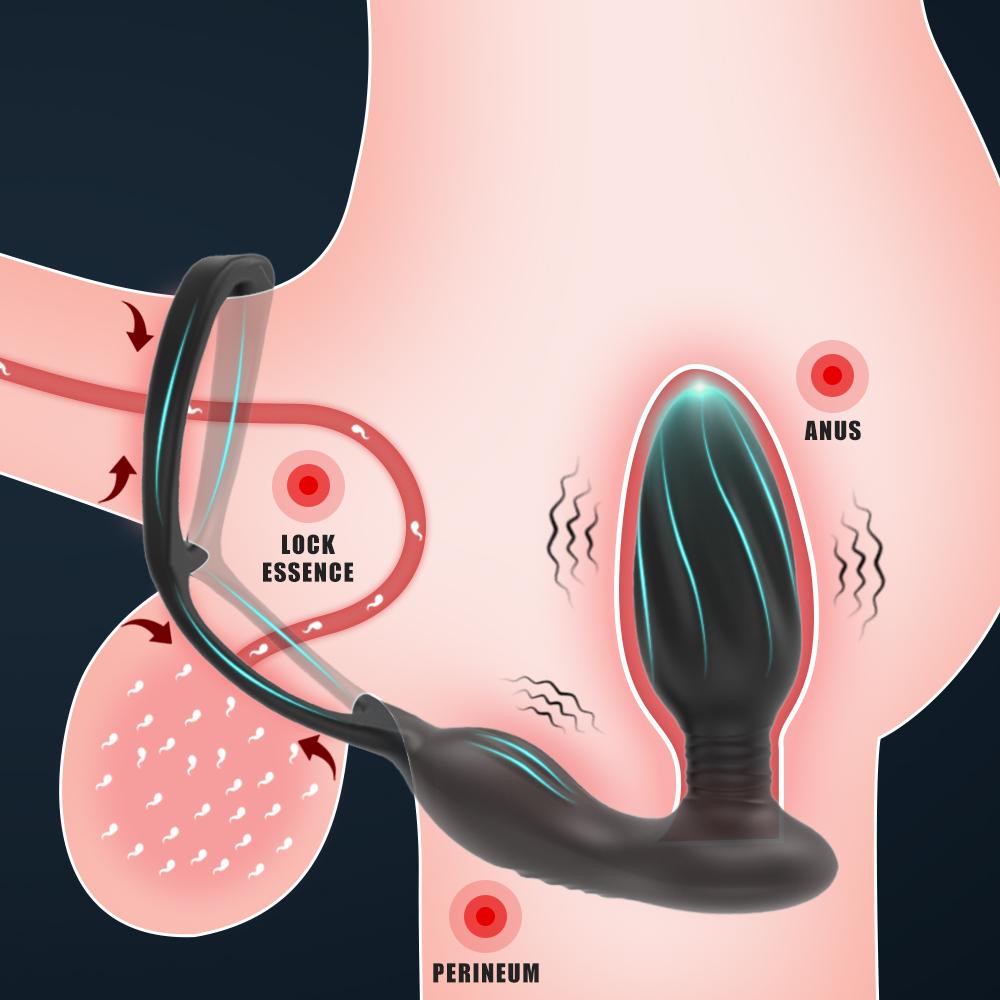 Vibrator pentru masaj pentru prostată Butt Plug Vibrator anal Telecomanda fără fir Jucării sexuale pentru femei Fund Dildo anal Prostata stimulează fundul