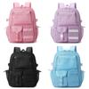 Polyester Breathable Hollow Out Dual Pocket Backpack For Travel And School Use