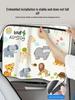 Car Sunshade Track Window Curtain - Interior Sun Protection & Privacy Blackout for Baby Stroller Side Windows