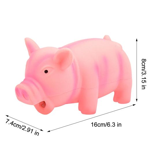 Squeaky Piglet Dog Toy Latex Pig Dog Chew Toy Cleans Teeth Interactive Dog Fetch Toy for Puppy Teething Catching Biting