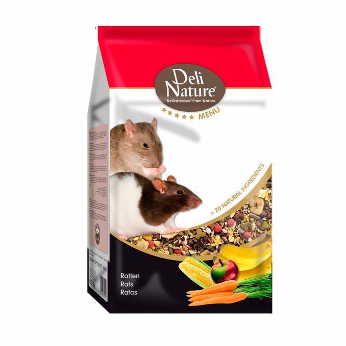 Nourriture pour rats - Deli Nature - 2,5 kg - Pomme - Morceau et flocon - Alimentation équilibrée