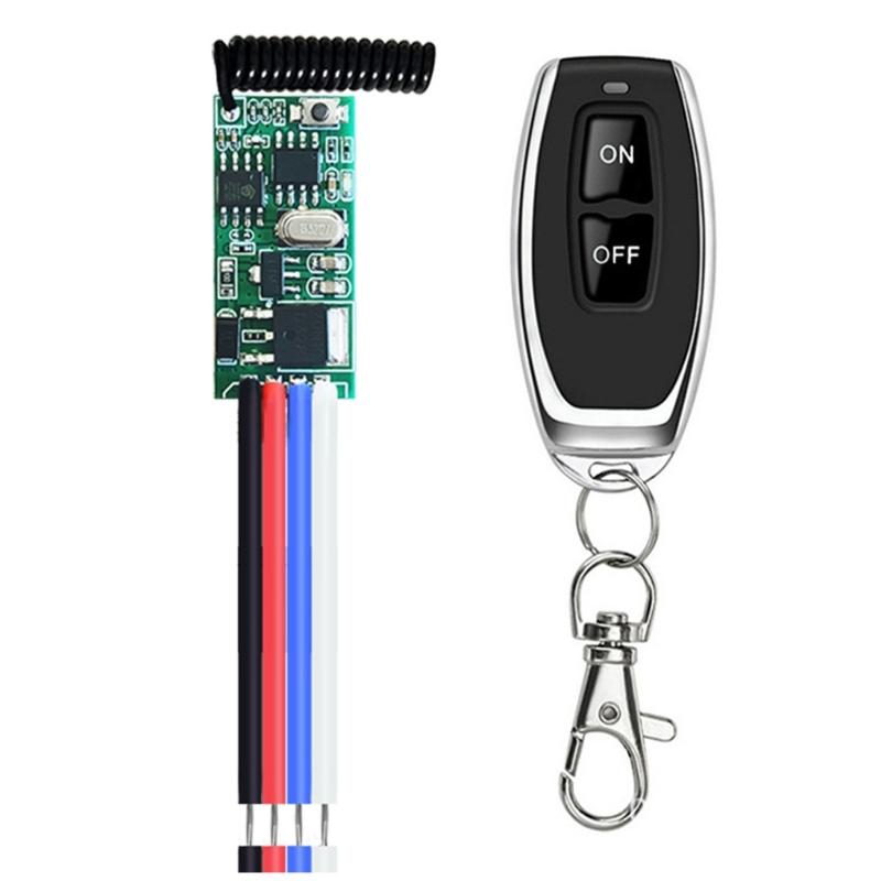 

433MHz Wireless RF Remote Control Switching Small Relays DC3.6V 24V 30-50m Long Ranges Remote for Home Industrial Use
