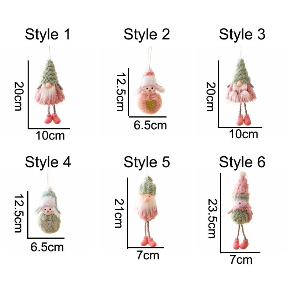 Xmas Ornament Plush Doll Pendant Snowman Christmas Tree Pendant Home Decoration