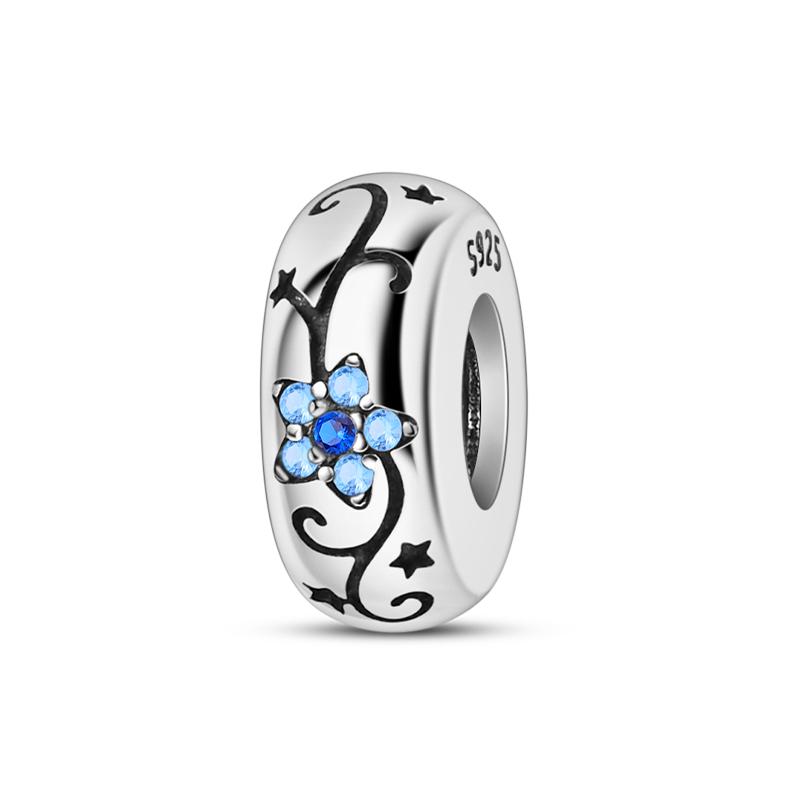 100% 925 Silver Rainbow Zircon Colorful Butterfly Dragon Shaped Silicone Stopper Charms Beads Fit DIY Bracelets Jewelry
