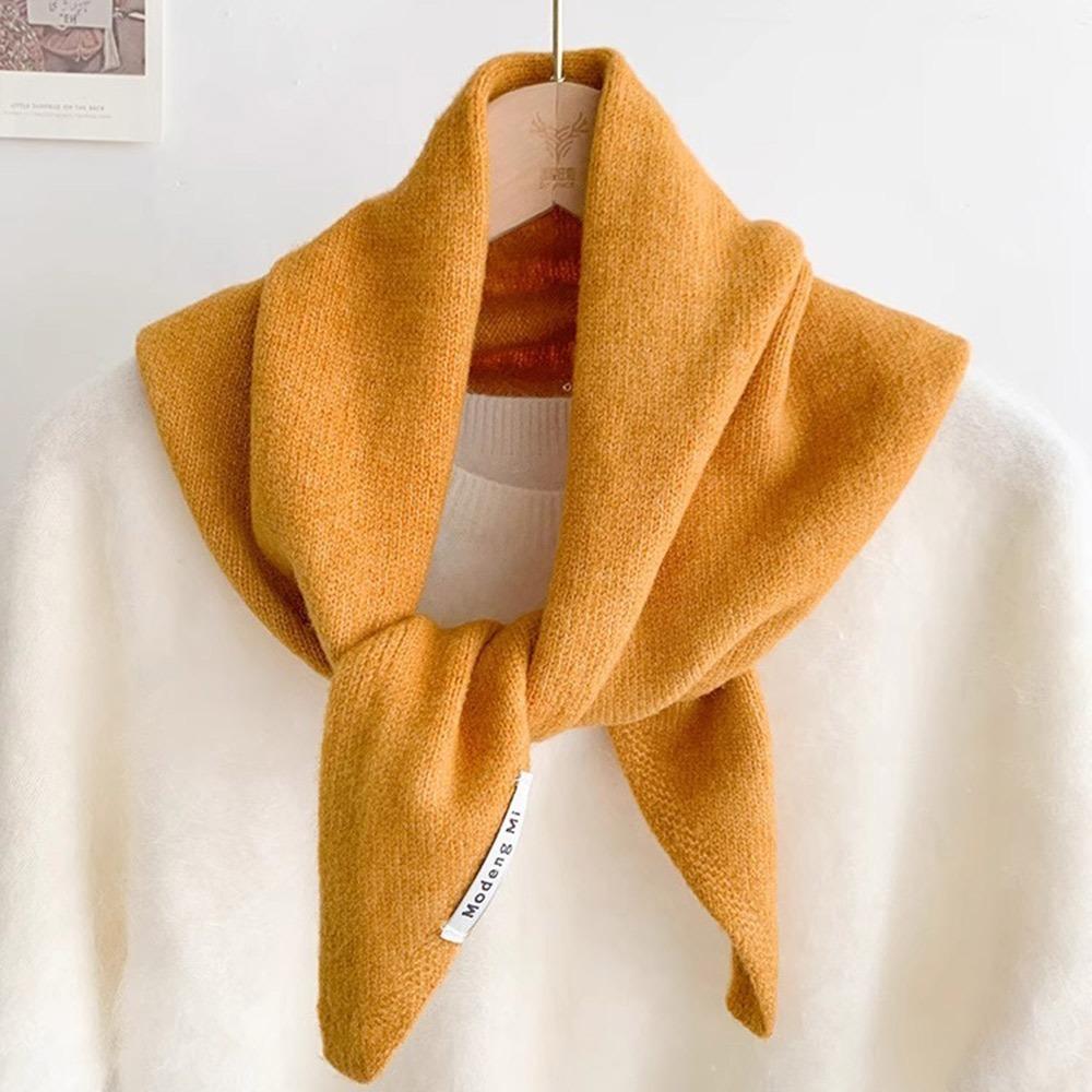 New Wool Knitted Knitted Scarf Multi-functional Warm Triangular Scarf Women Headscarf Winter