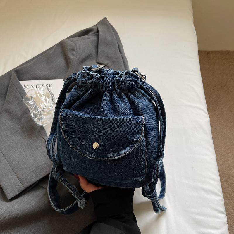 Women's Large Capacity Denim Crossbody Bag Class Commuter Shoulder Bag