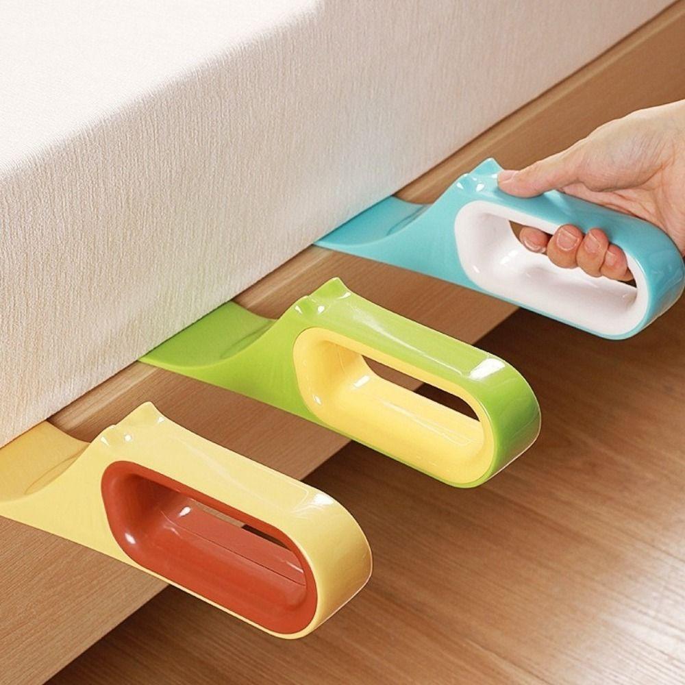 Plastic Bed Sheet Tucker Ergonomic Design Labor-Saving Mattress Lifter Cartoon Non-slip Sheet Change Helper Bed Maker Tool