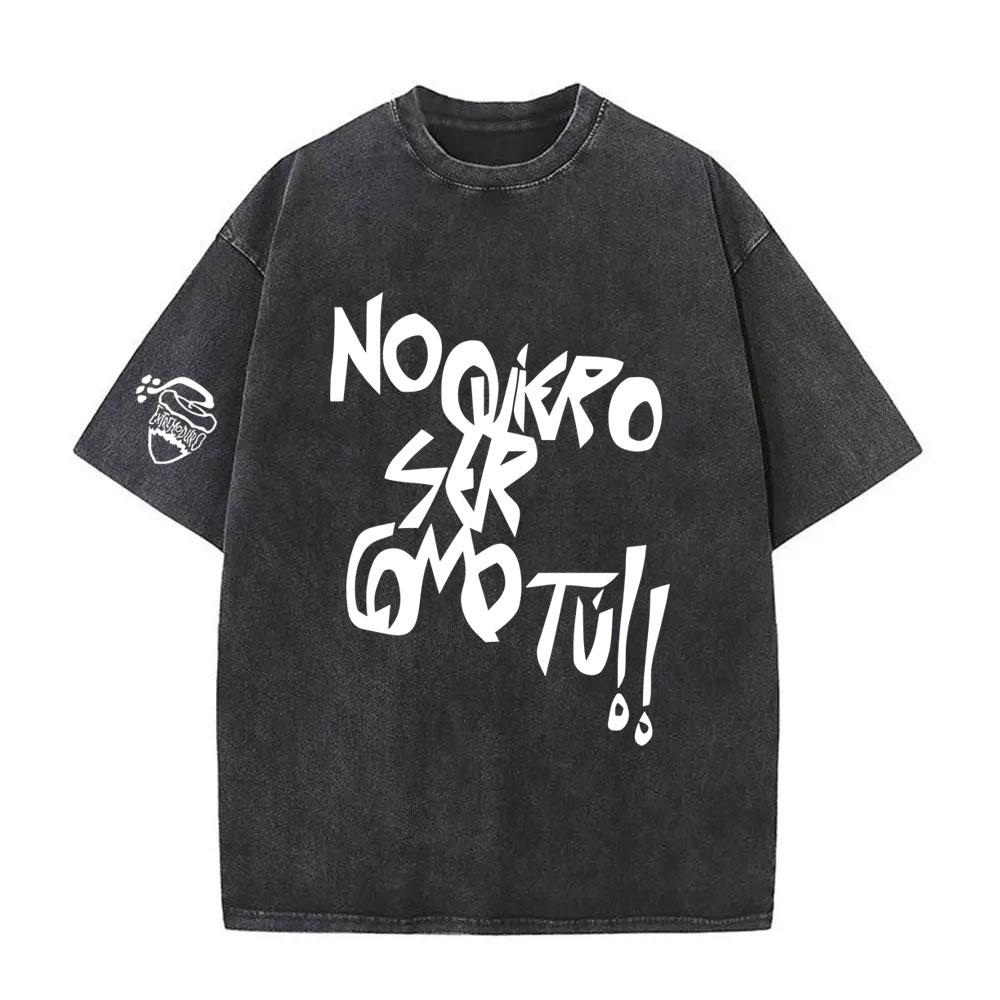Rock Band EXTREMODURO Tour Vintage Gewaschenes T-Shirt Herren Mode Hip Hop Street T-Shirt Männlich Gothic Retro Übergroße T-Shirts