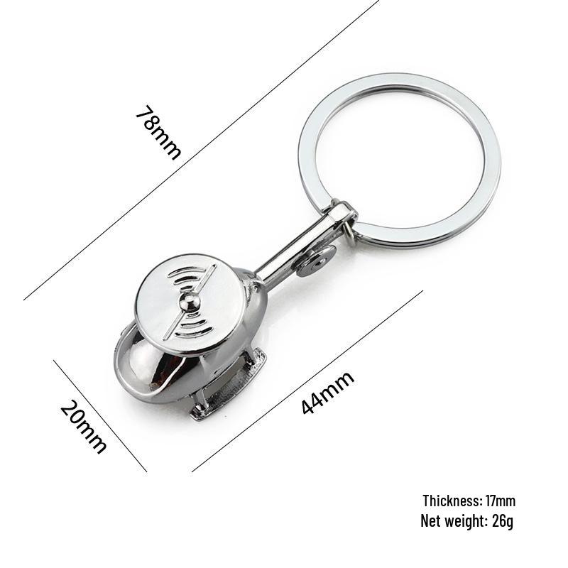 Creative Metal Airplane Keychain - Miniature Engine Pendant & Aviation Gift