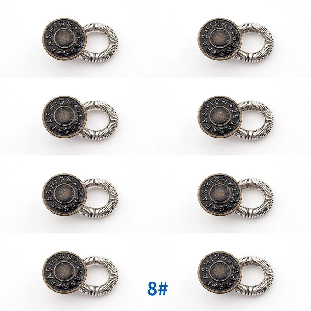 Detachable Jeans Waist Adjustment Buckle Metal Button Extender for DIY Pants Jeans Free Sewing Waist Extenders Buttons