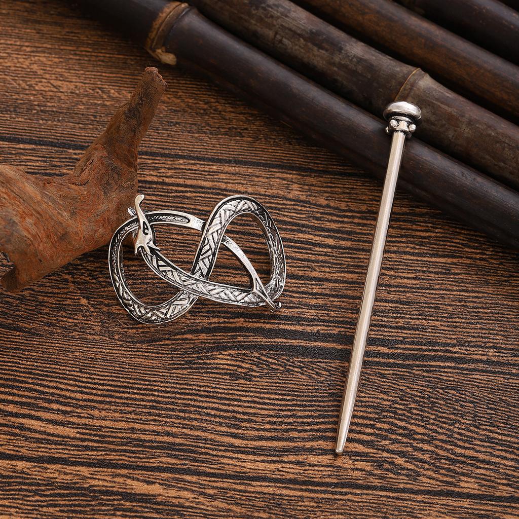 Viking Retro Dragon-Shaped Hairpin, Dragon Hair Accessory, Fashionable and Trendyy Stylish, Versatile Hairpin,