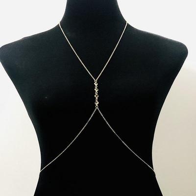 Elegante Kristall-Körperkette: Europäischer & Amerikanischer Strand-Bikini-Schmuck