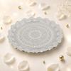 Gold Round Tray European Design Round Serving Tray Ornate Fruit Plate High-Luster Finish Table Decor Antique Look for Party