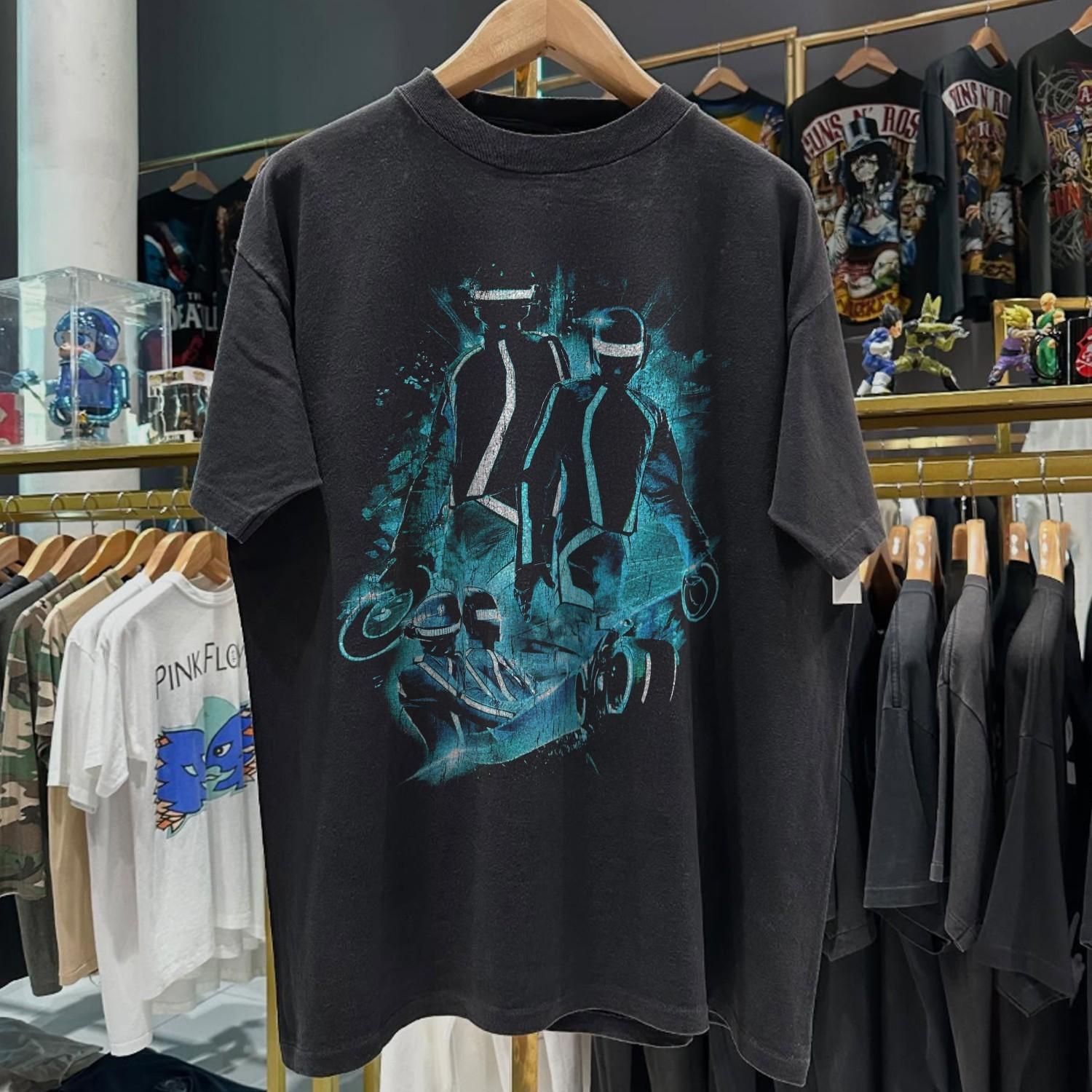 2010 Daft Punk Aged T-Shirt Black M 2XL